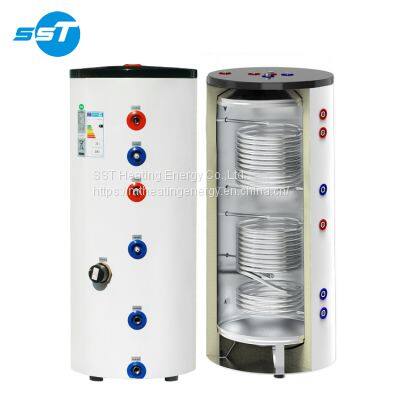 200L House Hotel Villas School Heat Pump Air To Water 12kw Electric Thermostatic Instantaneous Domestic Hot Water Storage Tank