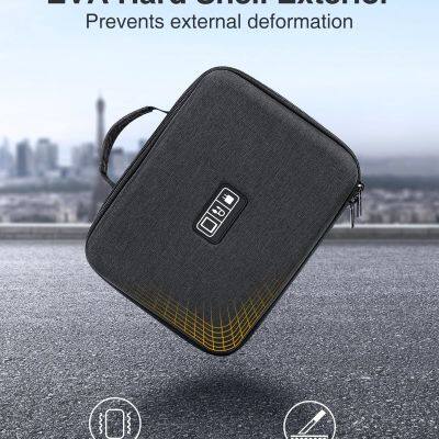 11’’ Hard Case for Mac Mini, Shockproof EVA Tech Bag, Travel Cable Organizer Bag With Shoulder Strap, Large Carrying Case photo-5