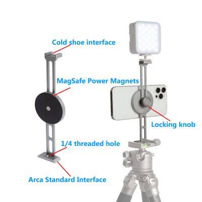 MagSafe Cell Phone Stand Iphone12,13,14,15 Magnetic Live Selfie Magnetic Lazy Desktop Video Head Tripod photo-3