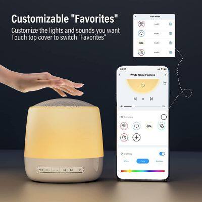 Wi-Fi Based Night Light With White Noise Sound Machine for Baby Sleeping, Supporting Touch Control App and Voice Control photo-2