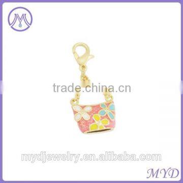 shenzhen enameled metal handbag shaped charms