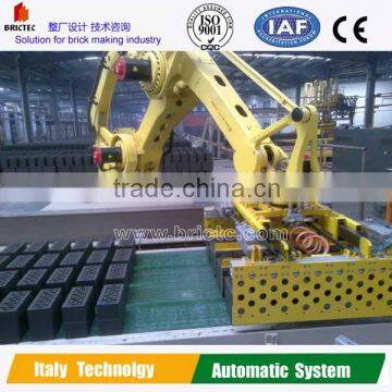 Automatic clay brick setting robot