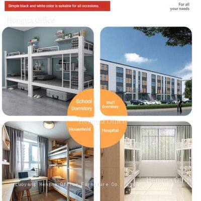 Customized 2 Tier Bed With Wardrobe Around HG-BB617 With Shoe Rack Storage 2000*900mm Steel Bed for Worker Dorm-Quick Installation photo-5