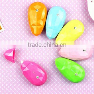 Creative lovely gem and Exquisite Diamond Correction Tape Student environmental stationery size 5mm*6m factory manufacture