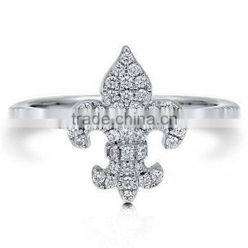 Wholesale Rhodium Plating Amethyst Diamond CZ Wedding Ring photo-6