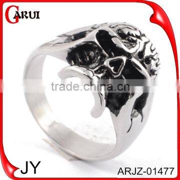 Wholesale New Products 2016 Indian Punk Jewelry Skull Ring ARJZ-01473 photo-3