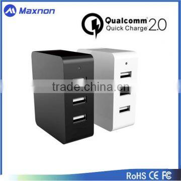 2016 Qualcomm Certified Quick Charge 2.0 Wall Charger 3 Usb Ports 5v 4.5a for Mobile Devices
