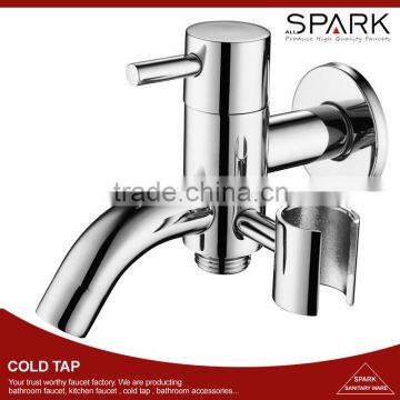 SPARK Modern Brass Bathroom Two Way Bibcock Bib Tap Cold Tap With Holder