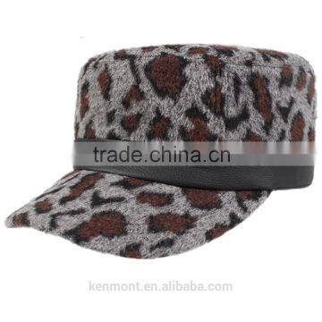 new leopard pettern unique design factory wholesale military hats