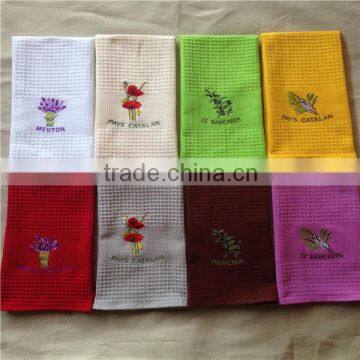 100% Cotton Dying Embroider Walf Kitchen Towel photo-3