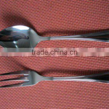 stainless steel flatware serving spoon serving fork