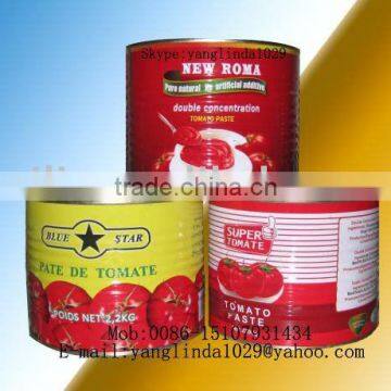 Tomato paste 28/30% in cans 2200gm,Double concentre de tomatoes