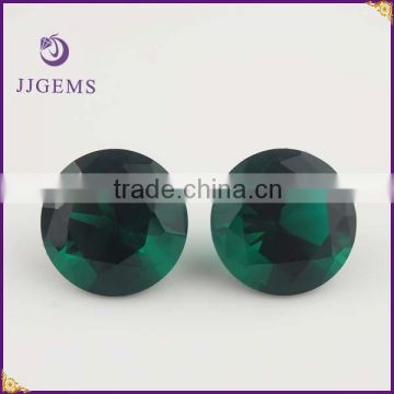 wholesale 15mm large green round glass gemstone