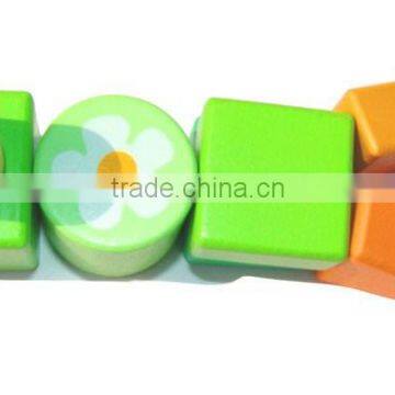 2015 New Wooden Castle Building Blocks For Children