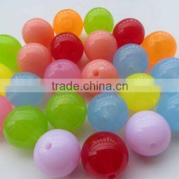 Various of color Chunky Acrylic Jelly round beads all size avaliable for jewelry making!