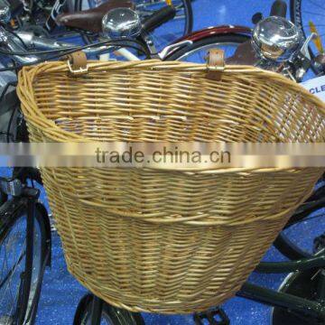 different color wicker bicycle front basket pruduct for sale