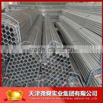 zinc coated steel pipe factory selling