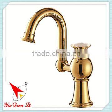 gold plated basin faucet W1041M