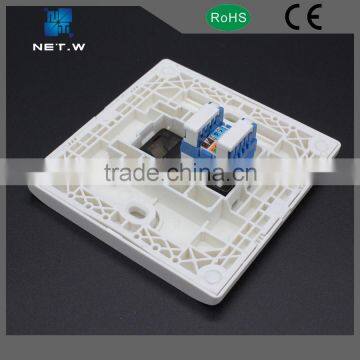 1 Port RJ45 Wall Plate 86*86mm with shutter