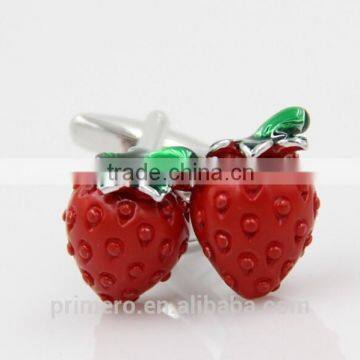 PRIMERO 2015 Jewelry Acrylic Cufflink French Shirt Romantic Strawberry Cufflinks photo-6