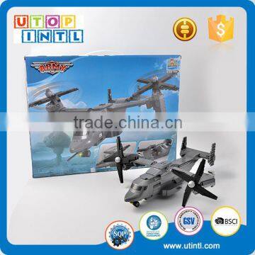 Promotion cheap kids building DIY building block Army Osprey Aircraft toys, intelligent blocks                        
                                                                                Supplier's Choice