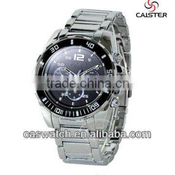 Customized welcome stainless steel men watch with rotation bezel and 10ATM