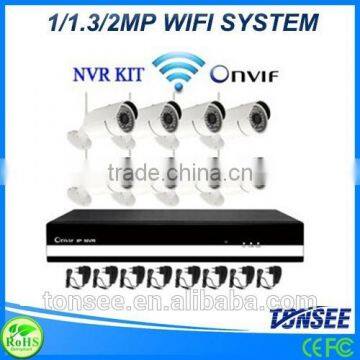 8CH 1080P/960P/720P WIFI IP KIT with 8 x IP bullet Cameras and 1TB Hard Drive Package,hot NVR kit