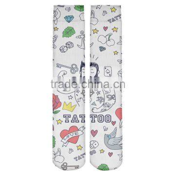 factory hot sale 3d digital full print colorful custom sublimated sex young boy tube socks