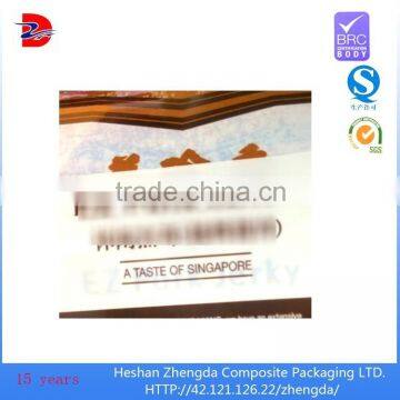 Metalized Bopp Plastic Pork Food Packaging Roll Liding Film for Custom photo-2