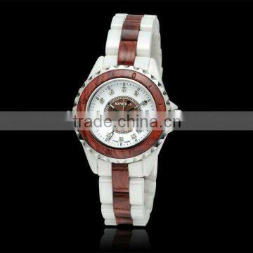 High quality elegant white ceramic watch for women