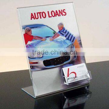 L shape standing acrylic material brochure holder