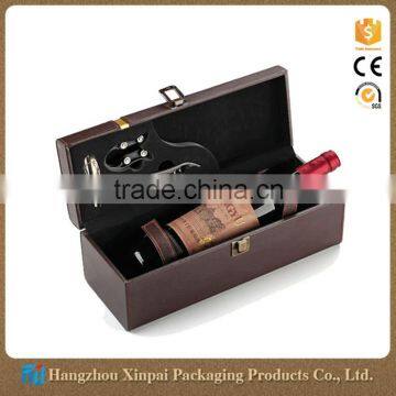 Wholesale Custom Logo Printed Vintage Leather Wine Gift Box