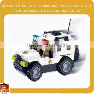 mini Police Car Block toy Set
