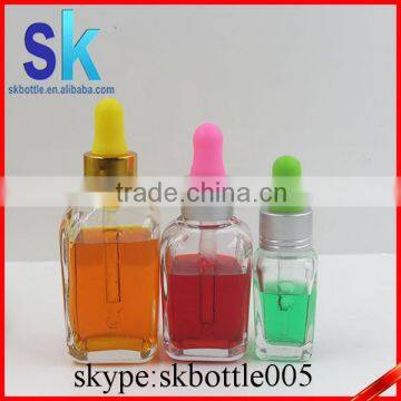 essential oil square glass bottle 30ml 50ml with aluminum screw cap