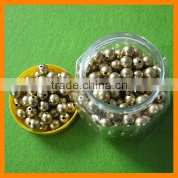 Dull Gold Round Loose Pearl Beads