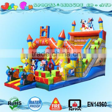 giant inflatable dry slide n cartoon mouse playland for sale