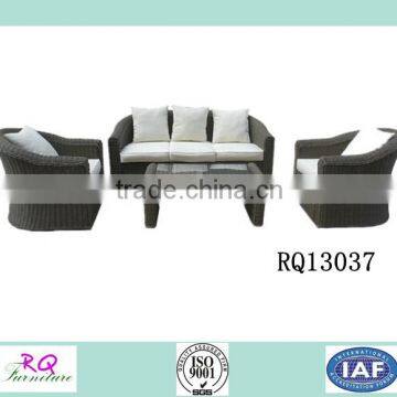 Wicker Rattan Sofa PE Rattan Three Sear Sofa Set