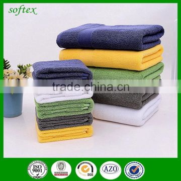 plain solid color thick terry face towels 650gsm with dobby border