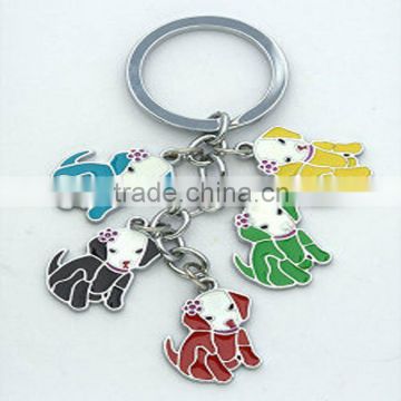 fashion zinc alloy enamel cute animal keychain