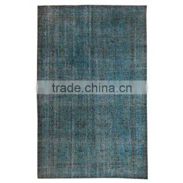 Handmade Turkish Carpet - Ice Blue Over-dyed Rug (10,2 x 6,5 feet)