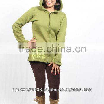 SHW207 cotton fleece side embroidery jacket price 750rs $7.5