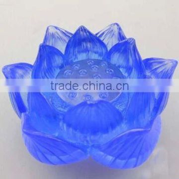 High-quality lotus flower crystal glass candle holders