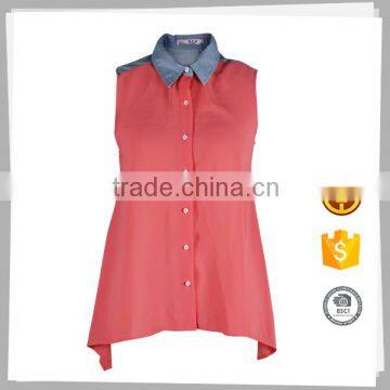 Wholesale clothing Top-end Fashion Casual blouse designs fat ladies