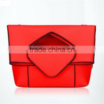 Fashion Simple Ladies Magnetic buckle shoulder bag diagonal embossed leather handbags