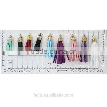 Pink Suede Tassel With Gold Caps For Jewelry Accessories Quality Choice photo-3