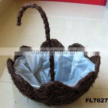 Rattan Umbrella Hanging Planter