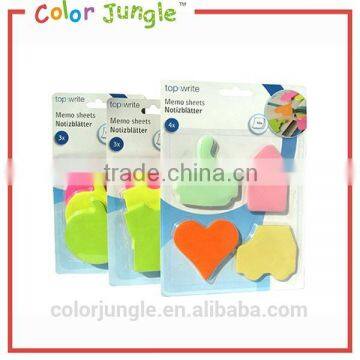 Colorful memo species shape sticky custom notepad