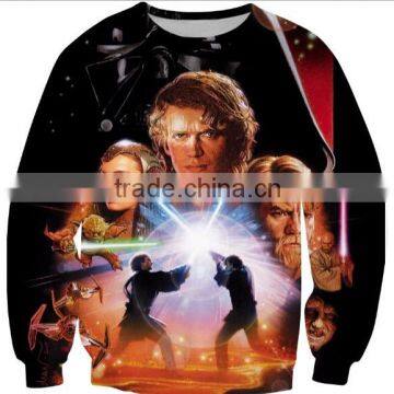 100 cotton crew neck sweatshirt Fashion crewneck 3D pullover sweatshirt without hood