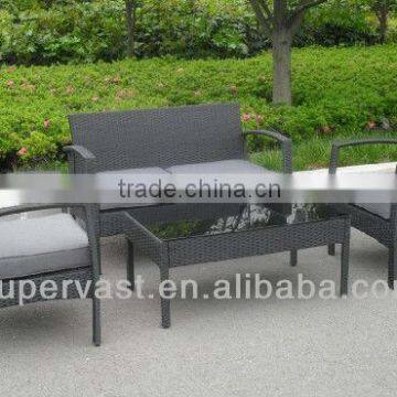 5 Piece Outdoor Wicker Patio Coffee Table Set