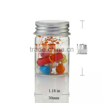 High Transparency Fullfilled Ornaments Glass Bottles With Silver Aluminum Continuous Thread Cap With liner